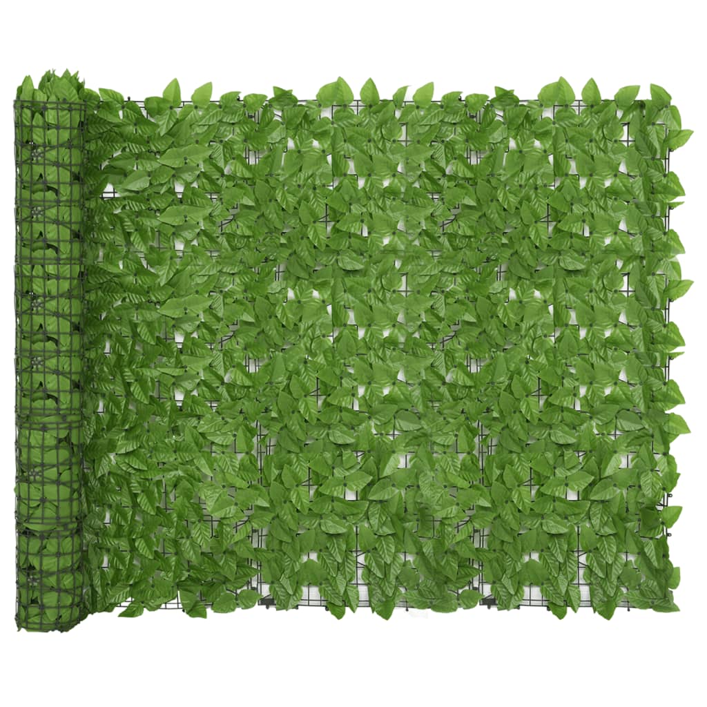 vidaXL Valla de privacidad de balcón de hojas 300x150 cm Color Verde oscuro, Verde,