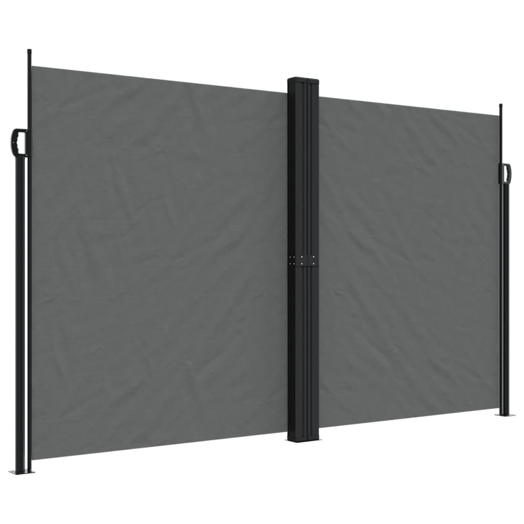 vidaXL Toldo lateral retráctil 200x1200 cm Color Negro, Crema, Azul