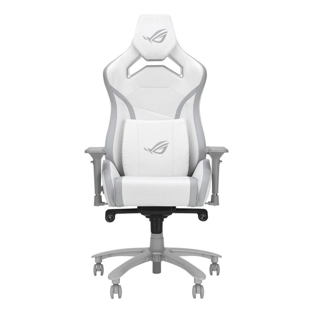 Asus - Silla gaming ROG Chariot X Core 90GC01N0-MSG060 blanca con respaldo ajustable 90°-155°, reposacabezas y almohada lumbar para uso prolongado