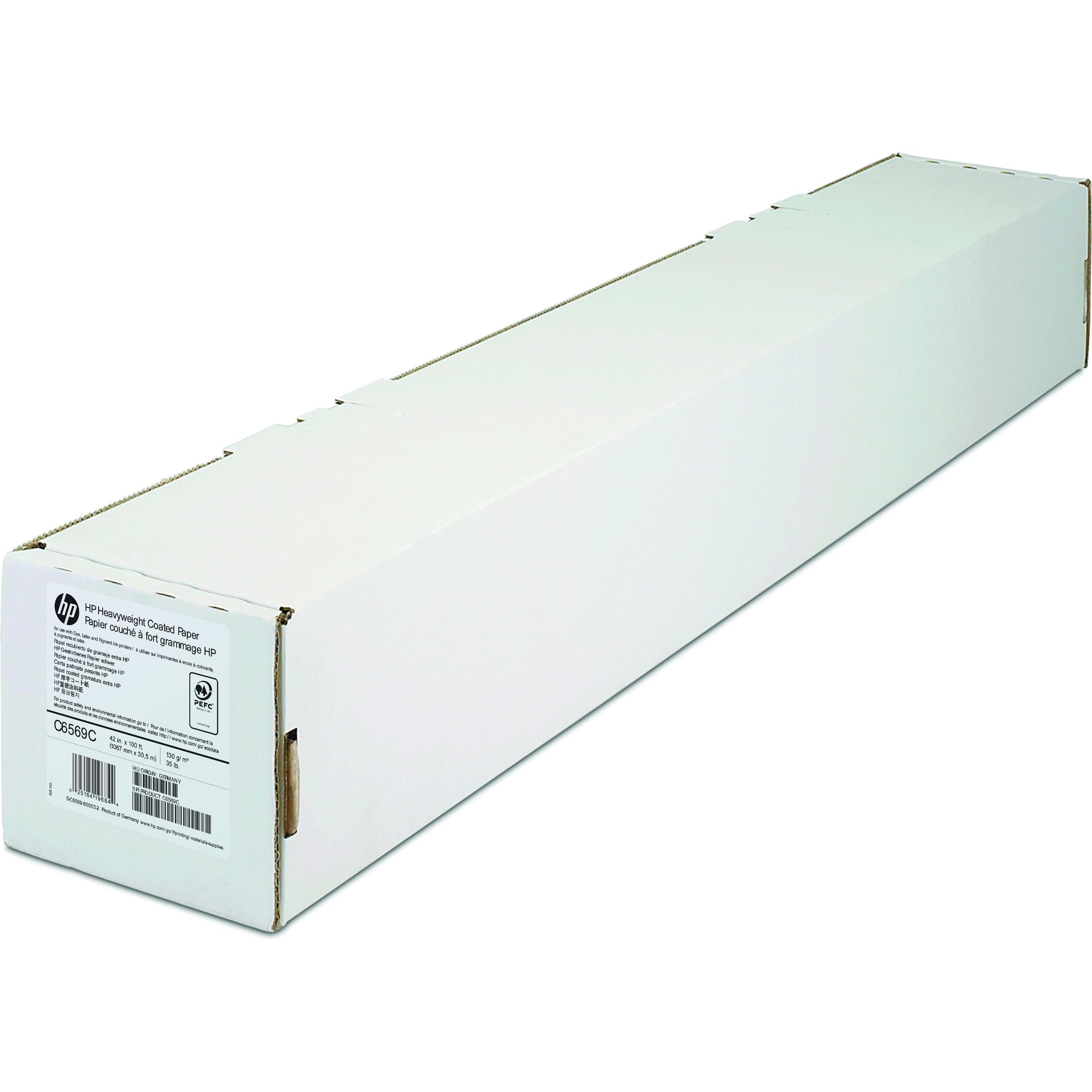 HP Papel Couche (Recubierto) Gramaje Extra. Rollo 42", 30m. x 1067mm., 130g.