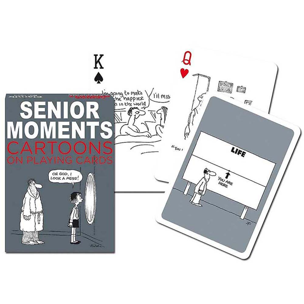 Piatnik Baraja de poker de 55 cartas Momentos senior mayores Dibujos Cómic Viñetas Dibujantes Arte Juego mesa Jugar Adultos Colección Coleccionable Poquer