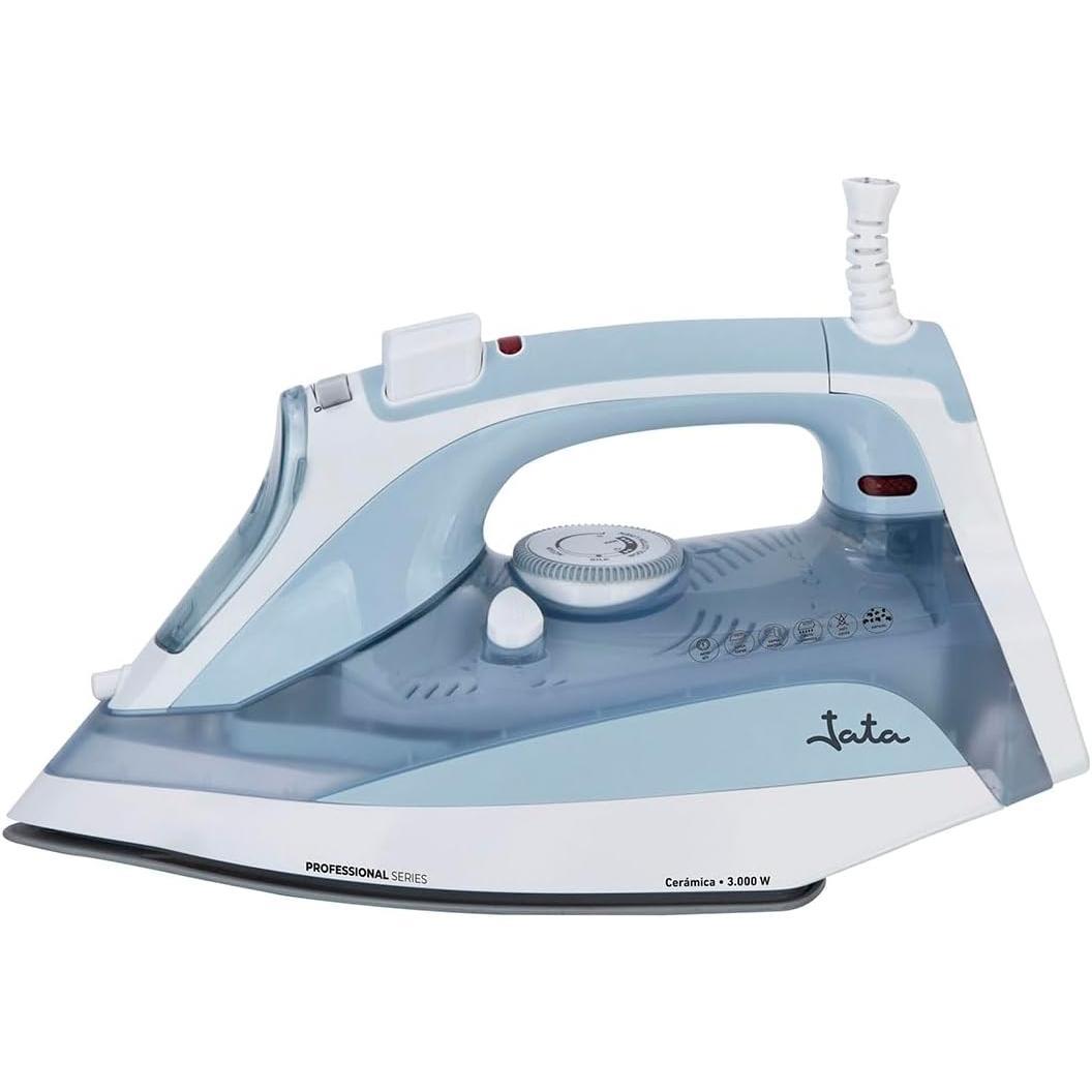 Jata PL1058C Plancha de Vapor 3000W con Suela Cerámica | Golpe de Vapor 220 g | Antical, Antigoteo y Autolimpieza | Vapor Vertical