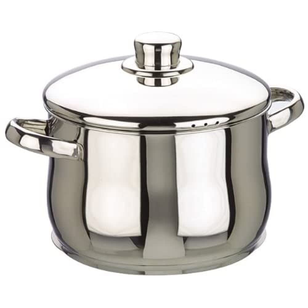IBILI - Olla con tapa oslo, 24 cms, Acero inoxidable, Apta para induccion
