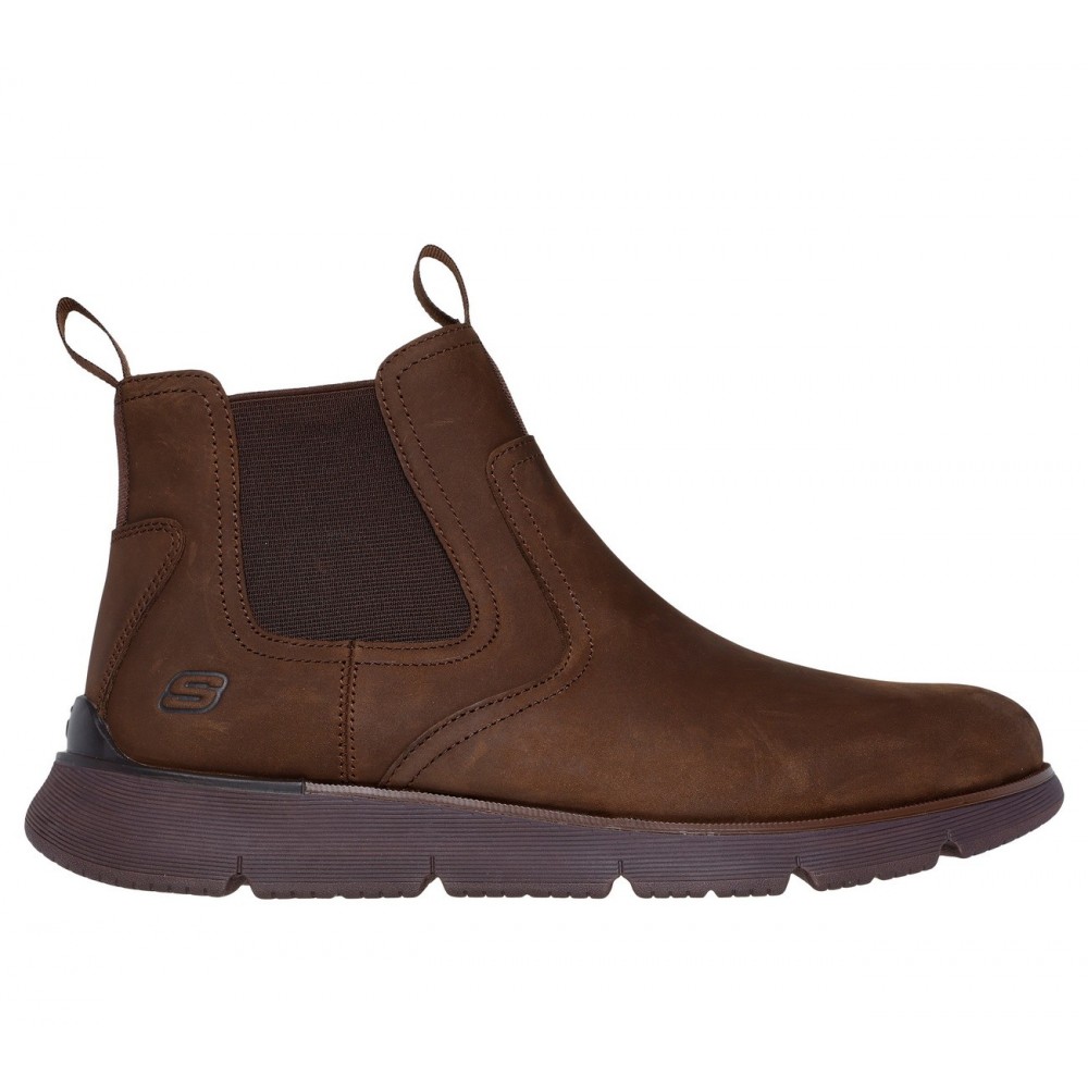 Skechers Botines casual hombre CHOC BOTIN ELASTICO LATERAL MARRON 37159 25I