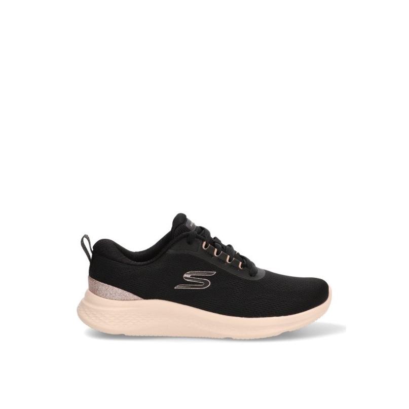 Zapatillas Casual Skechers - Mujer - Suela Plana - Modelo 150629 - Color Negro