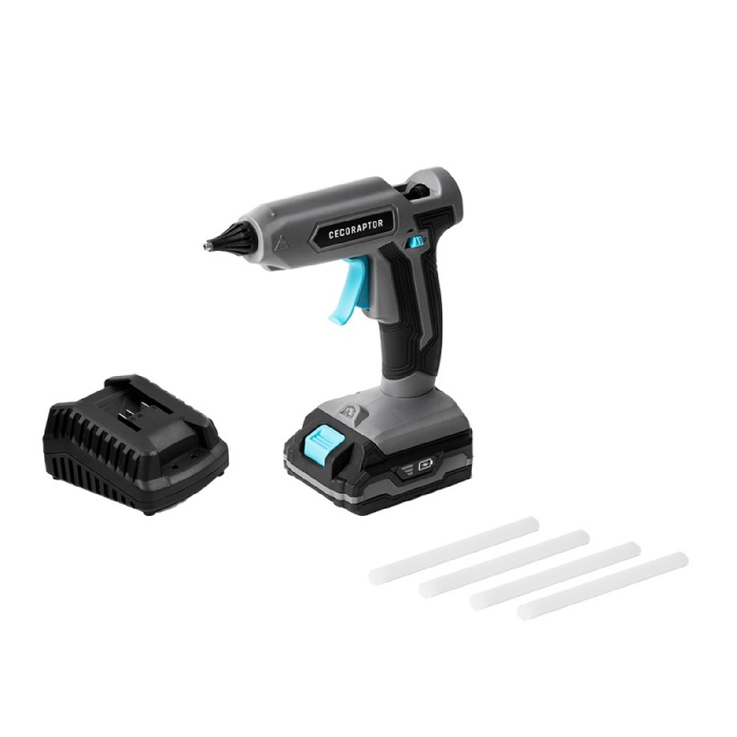 Cecotec Pistola de Encolar sin Cables CecoRaptor Perfect Fix 2020 Advance. Batería 20V y 2000 mAh, Diámetro de barra 11mm, 180ºC