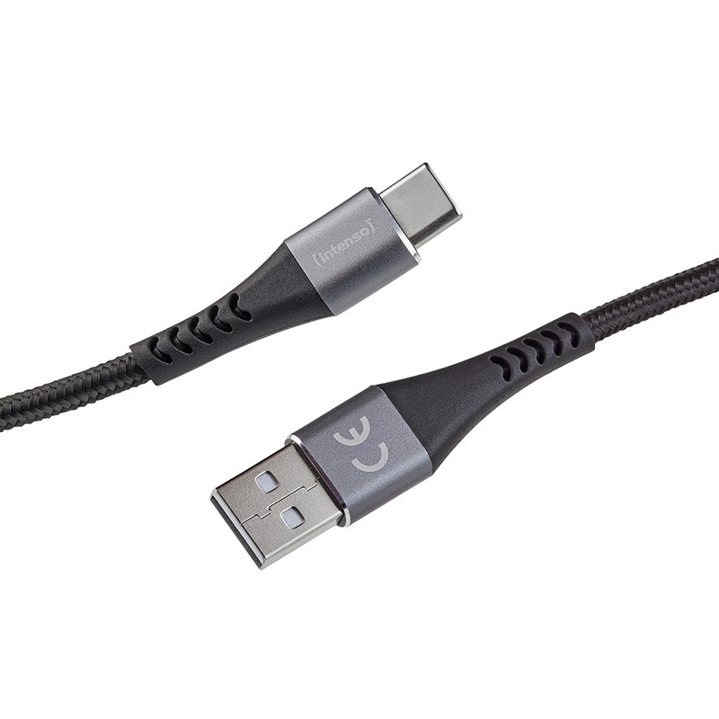 Intenso - Cable de carga/datos USB-C A315C, 1,5 m, carga rápida hasta 60 vatios, negro 7901100
