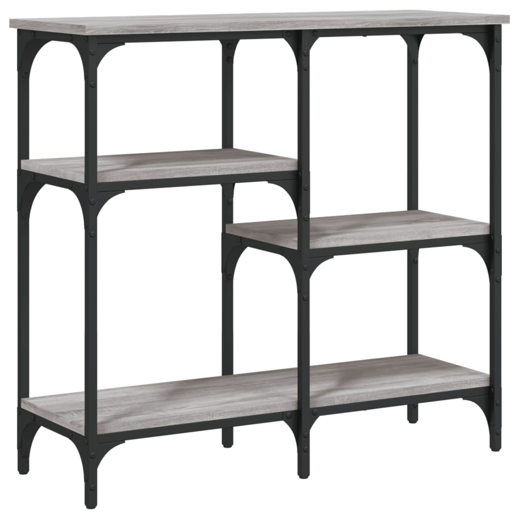 vidaXL Mesa consola madera de ingeniería gris Sonoma 80x29x75 cm