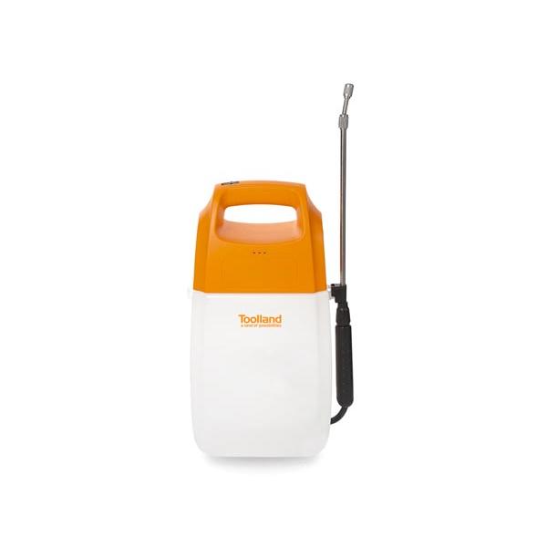 Toolland Pulverizador eléctrico 6L con batería de Litio Recargable, Lanza telescópica y Boquilla Ajustable de Acero Inoxidable. Ideal para Plantas, herbicida y Limpieza de Patios