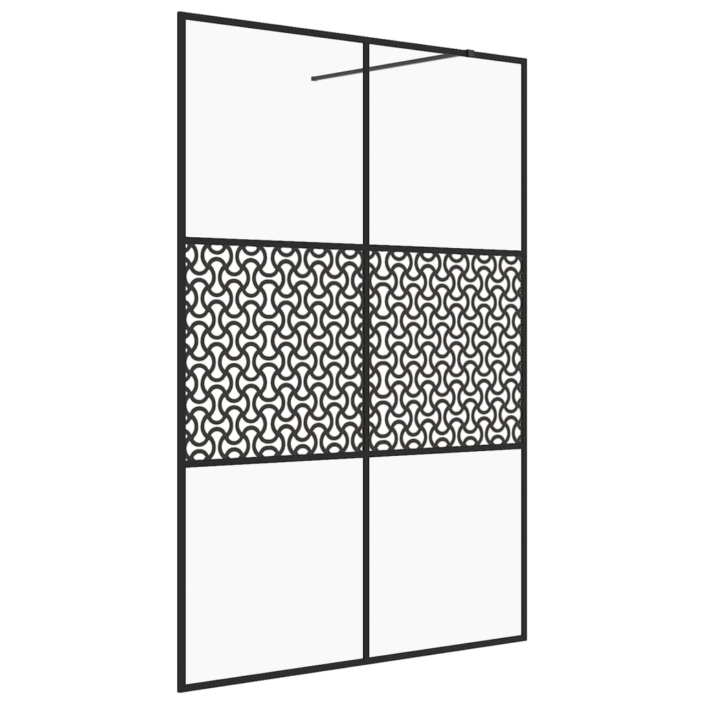 vidaXL Mampara de Ducha Accesible Vidrio ESG Claro Negro Cabina Dimensiones 80 x 195 cm,  90 x 195 cm,  100 x 195 cm y mas