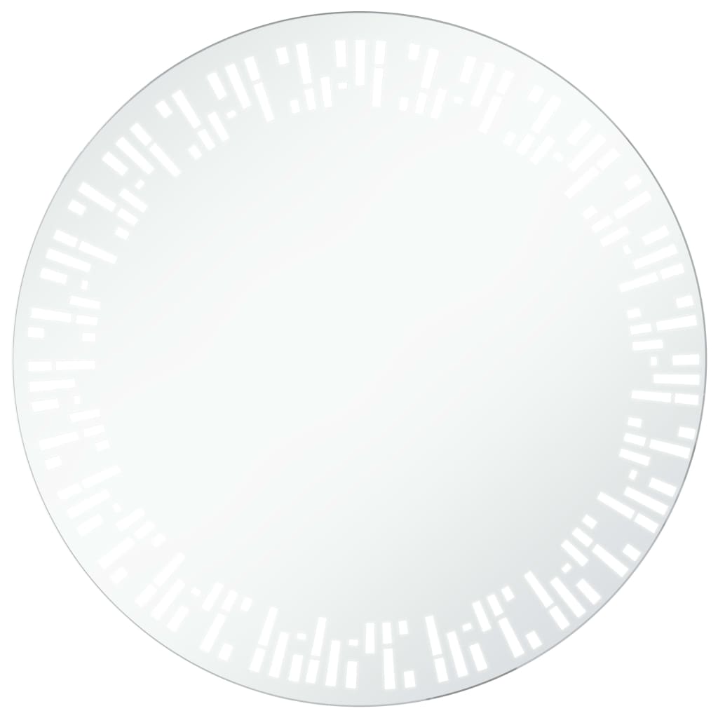 vidaXL Espejo de Baño con LED Accesorio de Maquillaje Tocador para Hogar Dimensiones 60 cm, 70 cm, 80 cm
