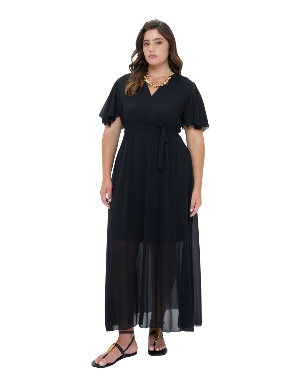 Fiorella Rubino - Vestido DREAM en georgette con escote en V