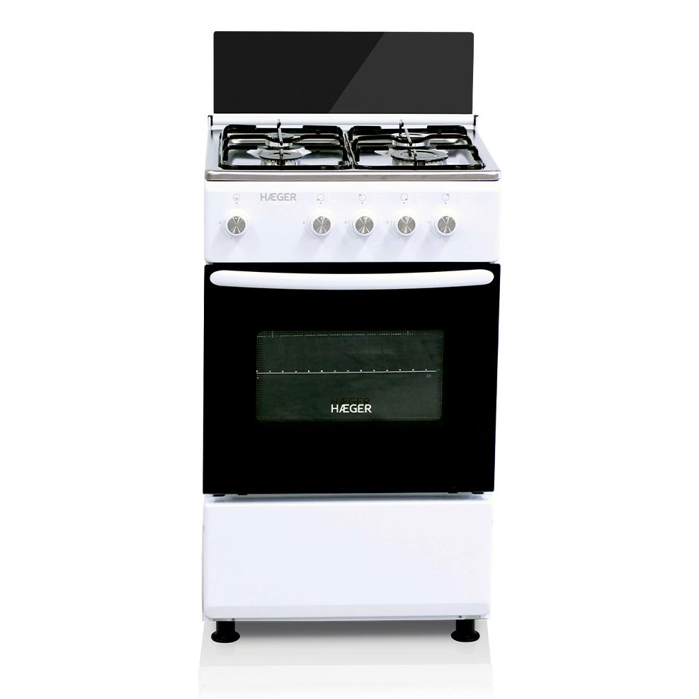 Haeger GC-SW5.005D cocina Cocina independiente Gas Encimera de gas Negro, Blanco