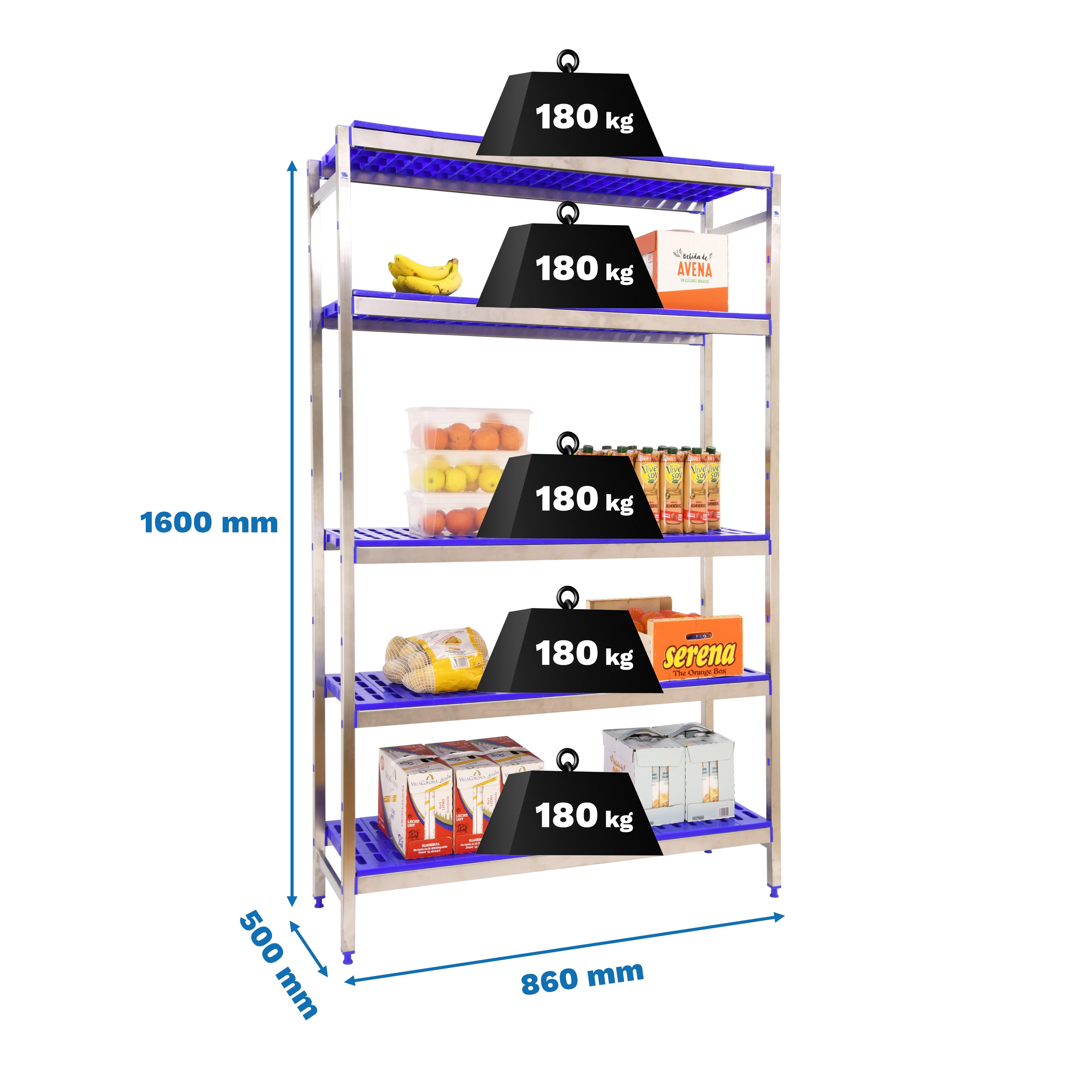 Estantería SIMONRACK Simoninox initial 5pp/1600x860x500