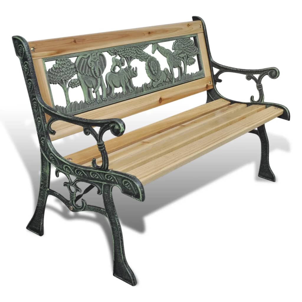 vidaXL Banco de jardín para niños madera 84 cm