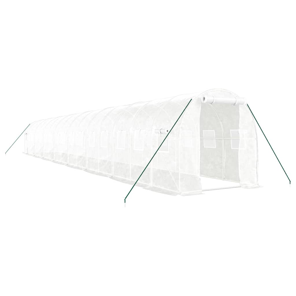 vidaXL Invernadero con estructura de acero blanco Multitalles