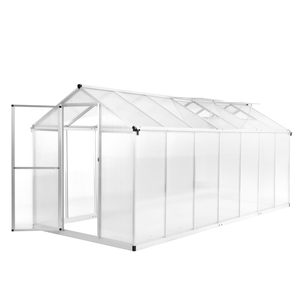 vidaXL Invernadero Aluminio Inernáculo Jardinera Plantador Dimensiones 302 x 190 x 195 cm, 362 x 190 x 195 cm, 421 x 190 x 195 cm