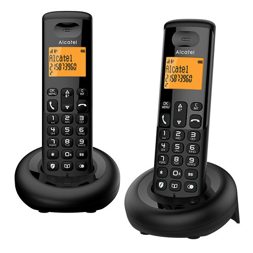 duo telefono inalambrico alcatel atl1426724 e160 ewe blk