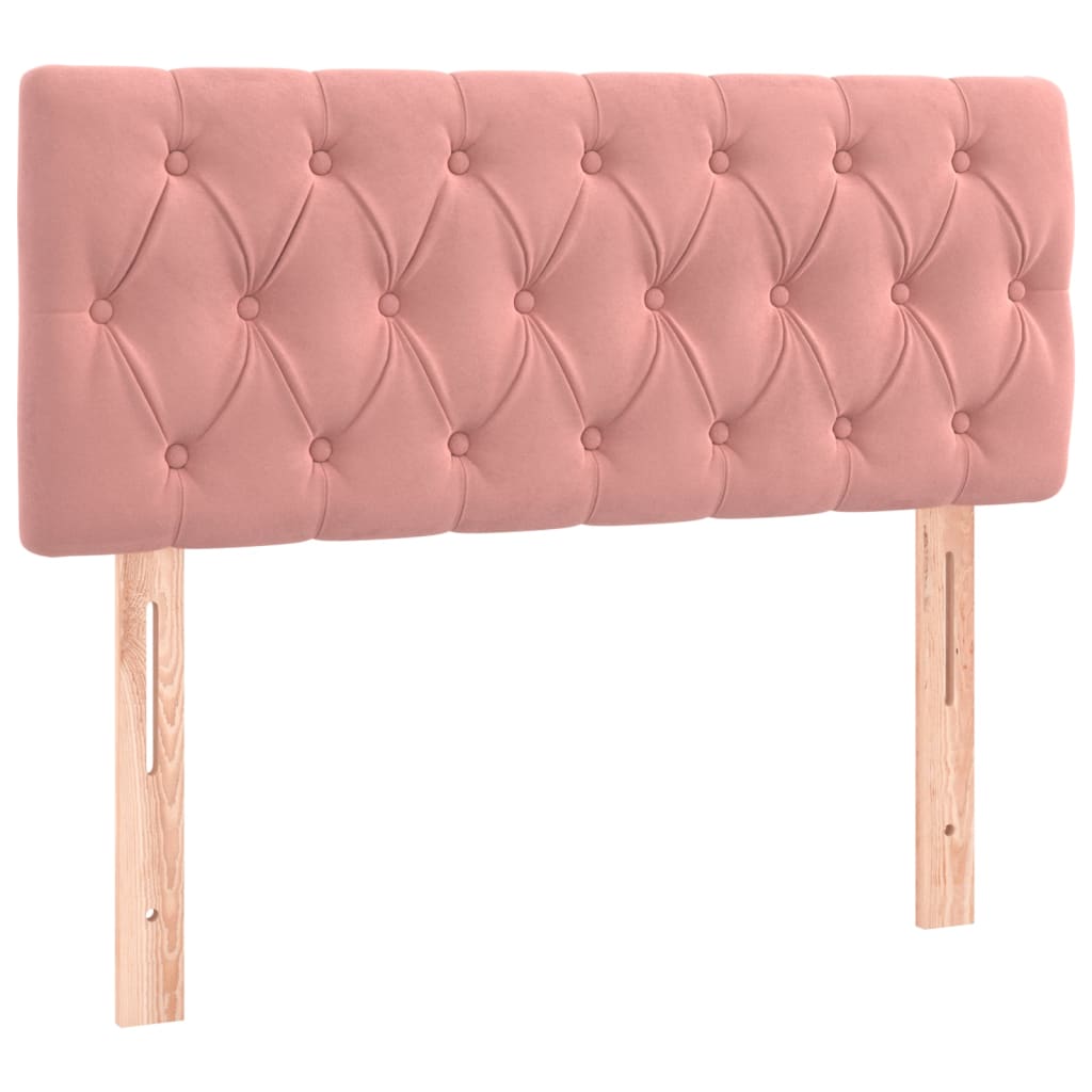 vidaXL Cabecero con LED de terciopelo rosa 100x7x78/88 cm