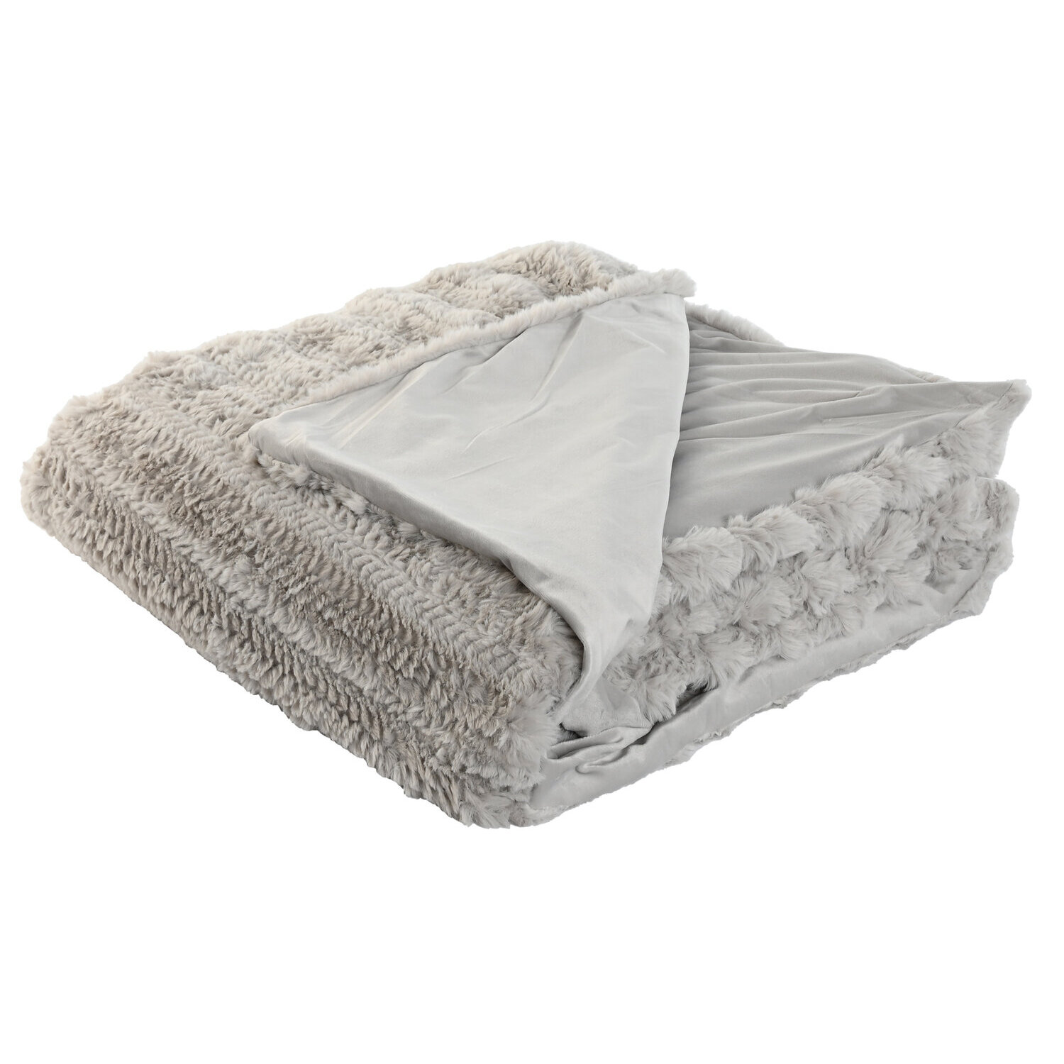 Manta poliester 220x240x1 580 gsm cama gris claro El mejor complemento para tu hogar.