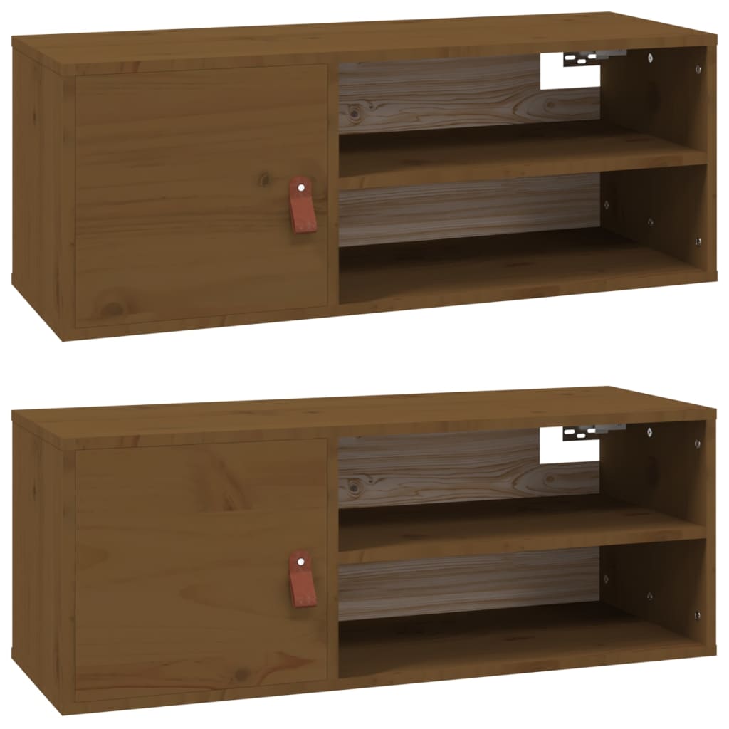 Vidaxl Armario de Pared de Madera Maciza de Pino 80x30x30 Cm Natural
