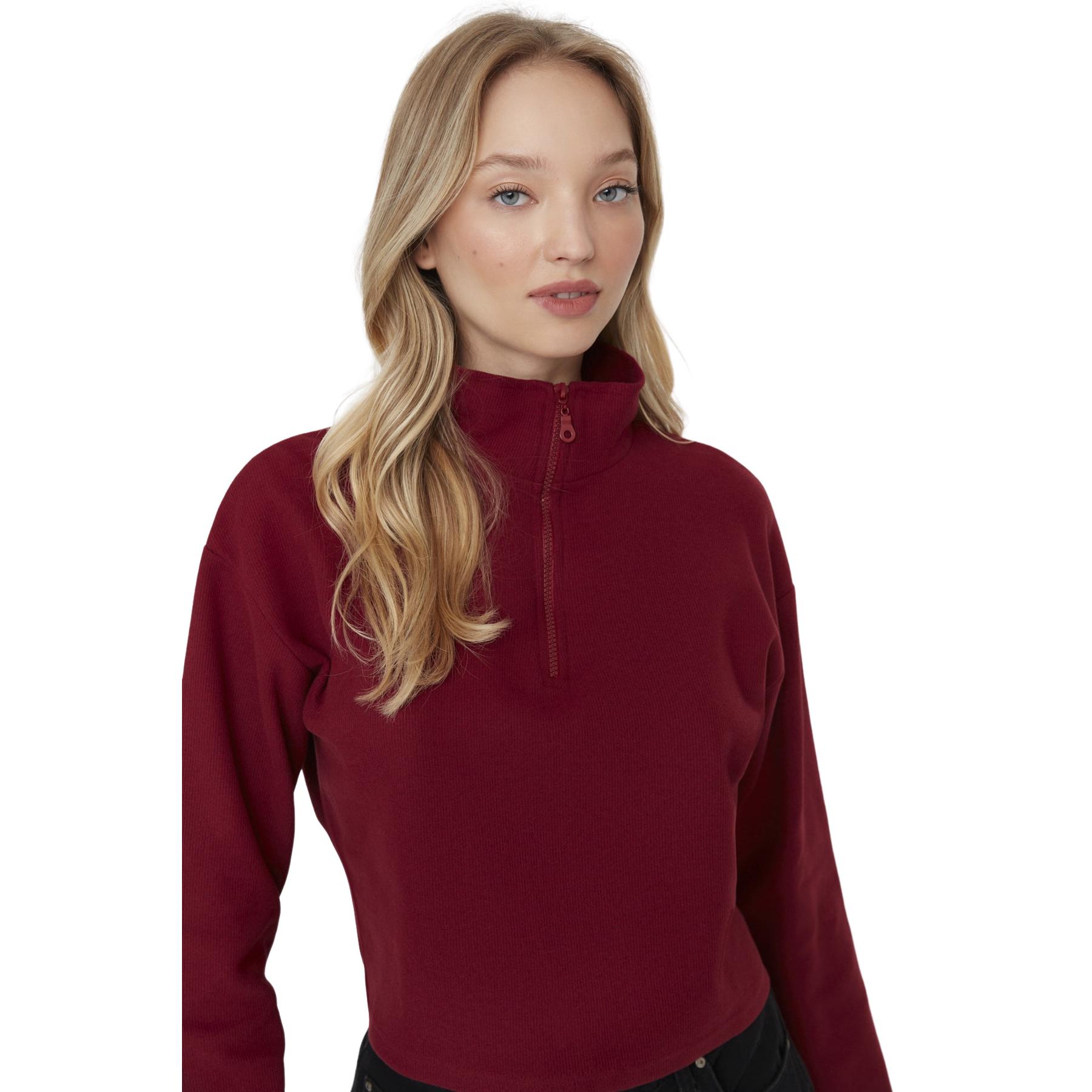 Trendyol Mujer Borgoña Camisa De Entrenamiento De Extra Pequeño