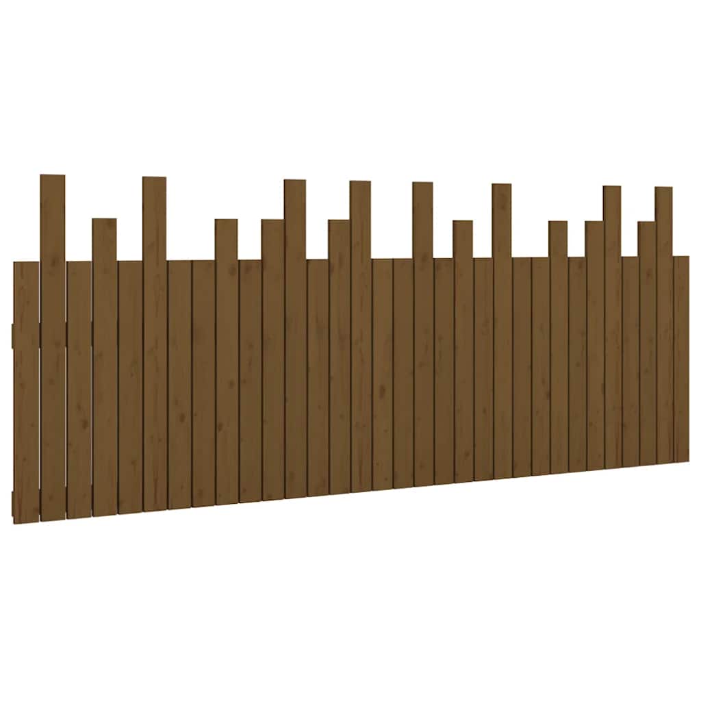 vidaXL Cabecero de cama de pared madera maciza de pino 204x3x80 cm