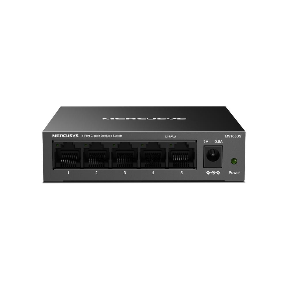 Mercusys ms105gs switch unmanaged gigabit ethernet (10/100/1000) black