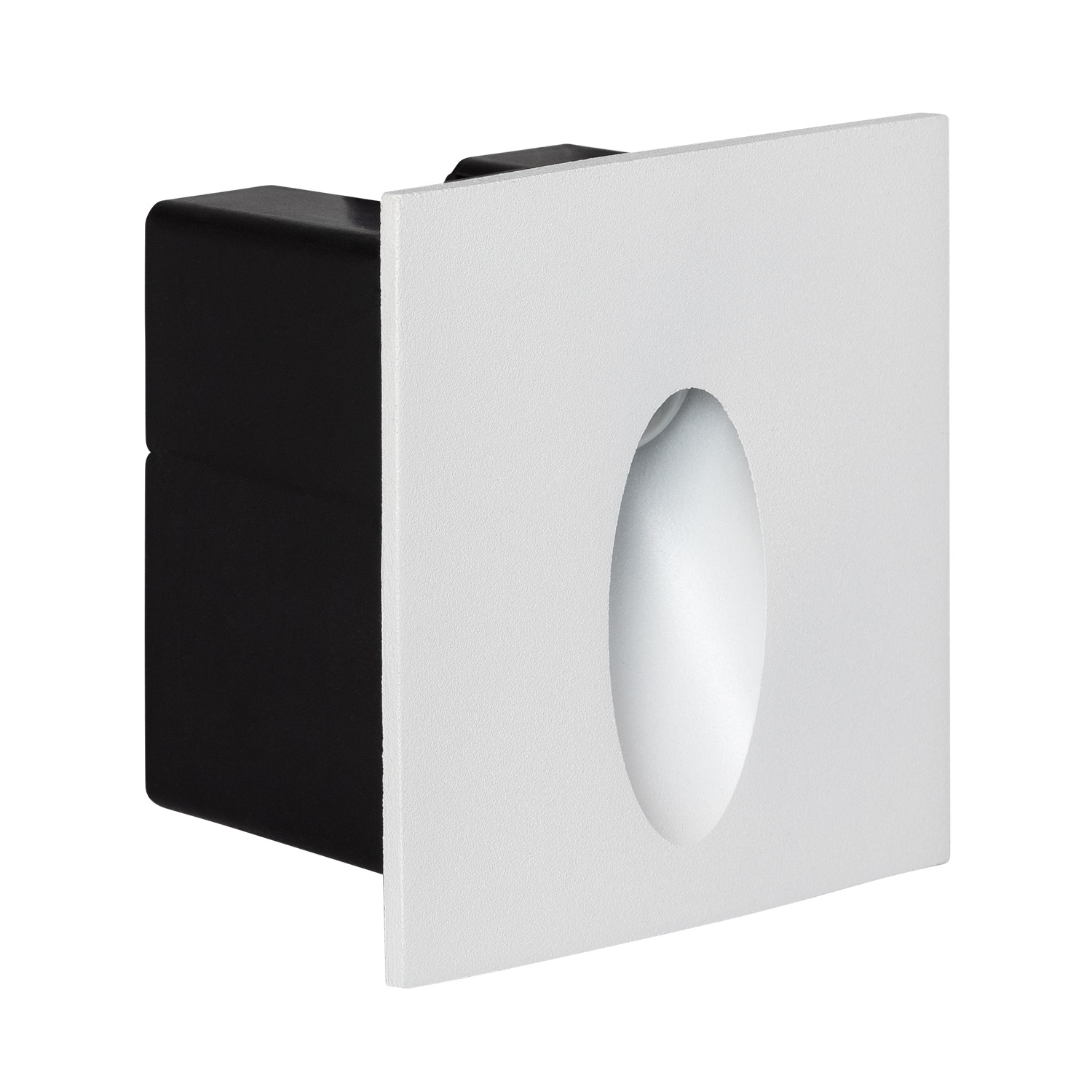 Ledkia Baliza Exterior LED 3W Empotrable Pared Cuadrado Blanco Oval Wabi 2700K Blanco Cálido