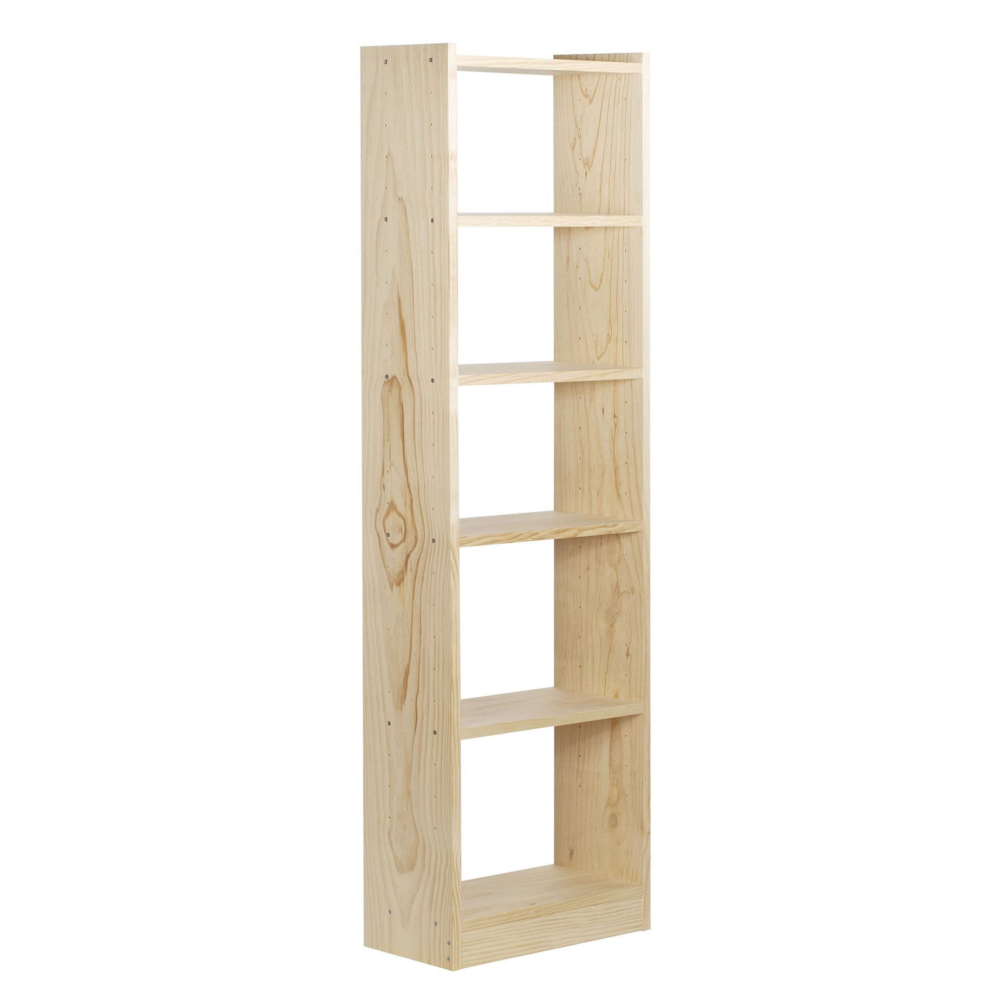 Estantería librería Gala de 6 baldas de madera maciza de pino 184,7x49,6x25cm - ASTIGARRAGA KIT LINE