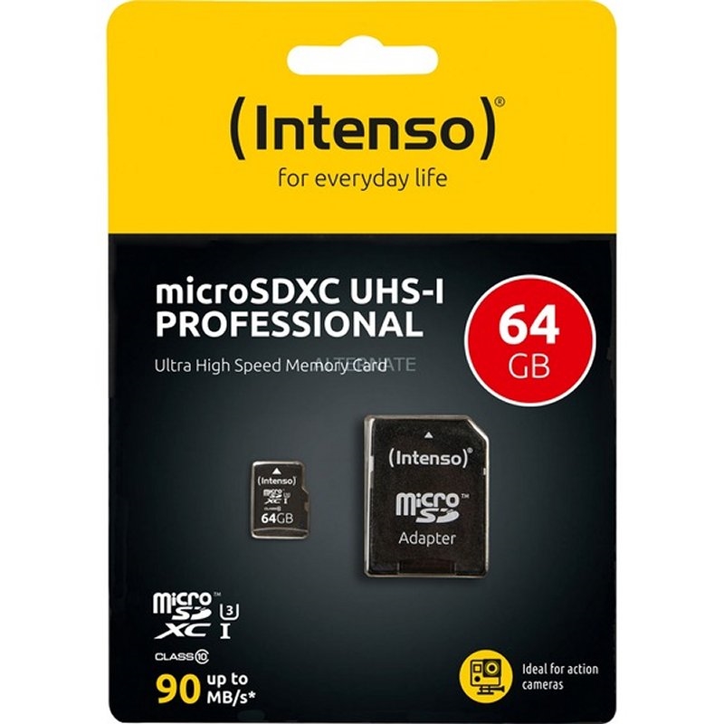 Intenso micro sd sdxc pro card 64gb class 10