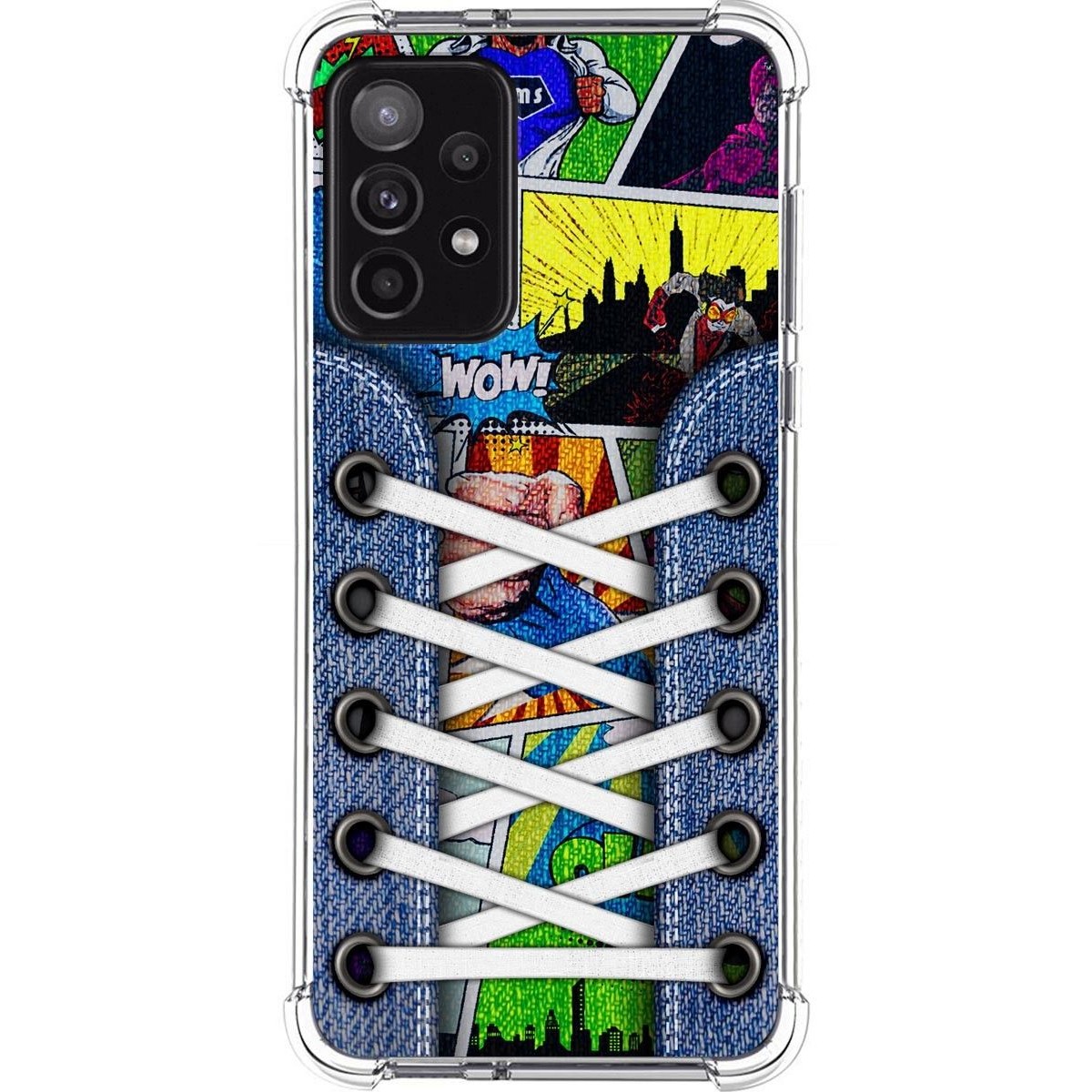 Tumundosmartphone Funda Silicona Antigolpes para Samsung Galaxy A52 / A52 5G / A52s 5G diseño Zapatillas 14 Dibujos