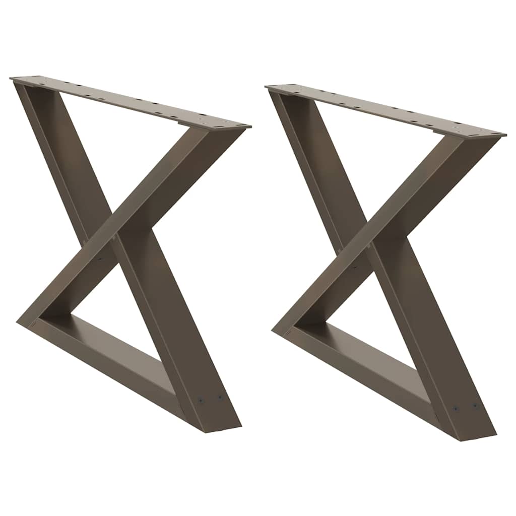 vidaXL Patas para mesa de centro (2 unidades) 70 x (42-43,3) cm, acero