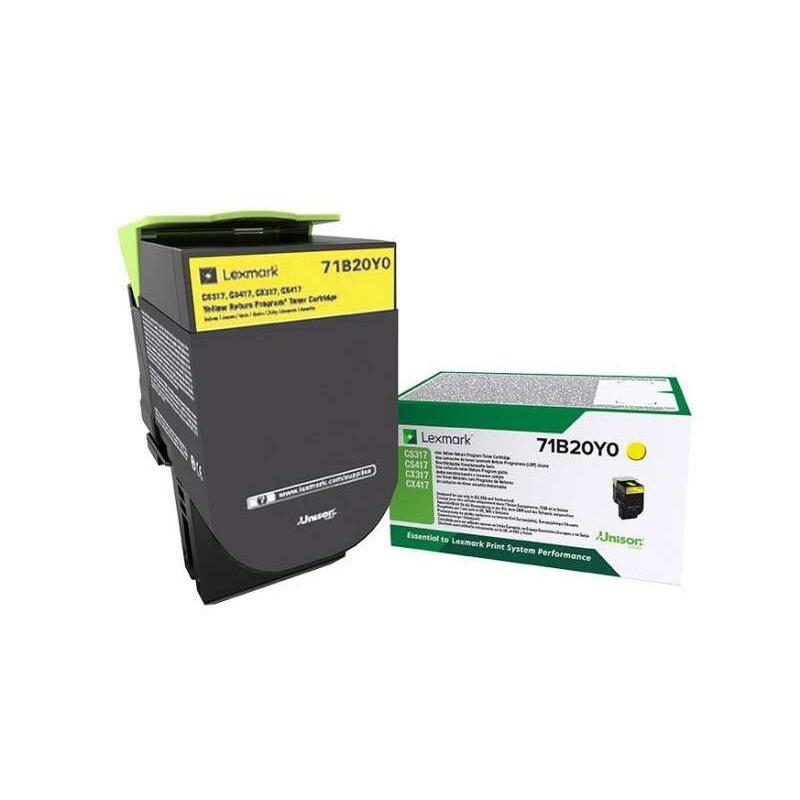 Lexmark cs317 / cs417 / cs517 / cx317 / cx417 / cx517 amarillo cartucho de toner original - 71b20y0