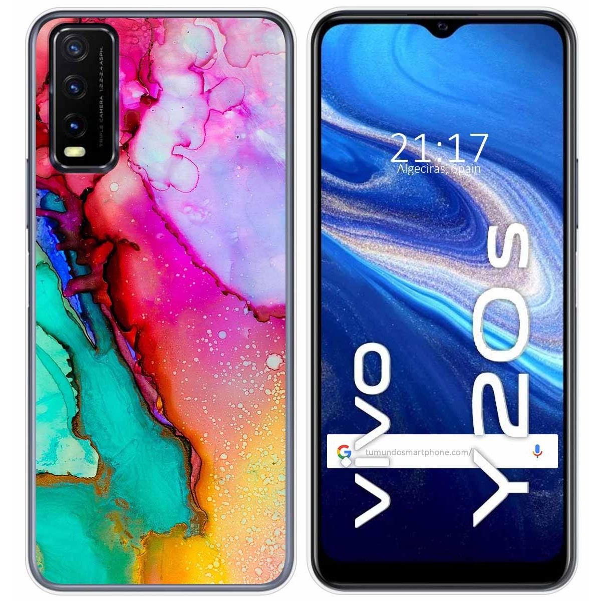 Tumundosmartphone Funda Gel Tpu para Vivo Y20s / Y11s diseño Mármol 15 Dibujos
