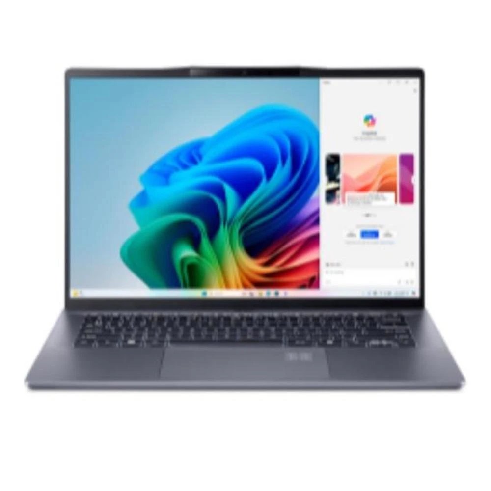 Pc portátil 42-100 Qualcomm Snapdragon X1P- 16" Windows 11 Acer COPILOT+ PC NX.KYXEB.00C Ram 16 GB Disco 1 TB  | SSD M,2, Gris