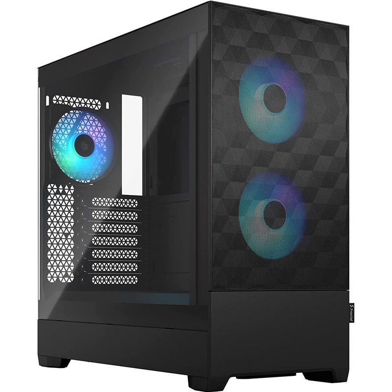 Fractal Design Pop Air RGB - Negro TG Clear Tint (caja de torre midi con ventana lateral e iluminación RGB)