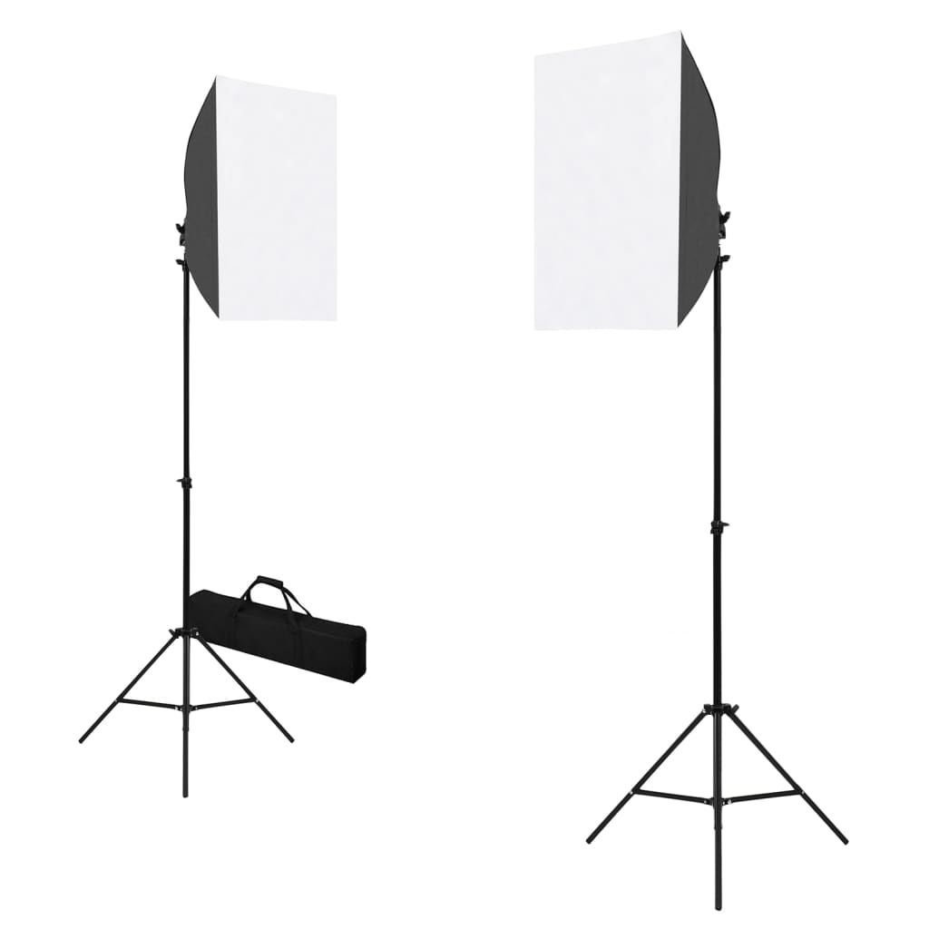 vidaXL Lámparas de estudio profesional 2 uds acero negro 40x60 cm