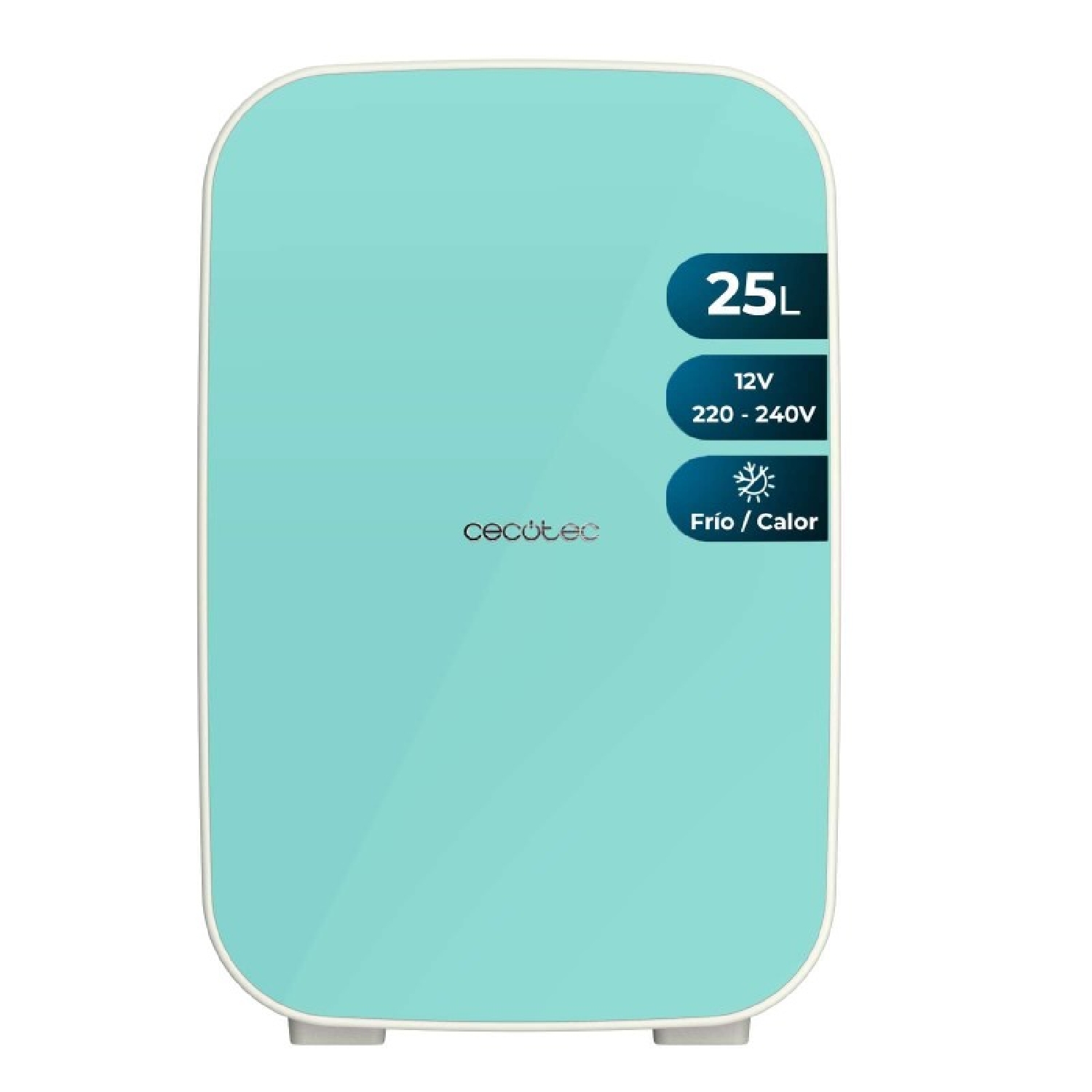 Cecotec Nevera Pequeña Frigorífico Mini de 25L Bolero MiniCooling 25L Bahamas Mint. 12V-220V, Compatible con Coches y Caravanas