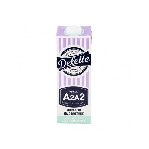 Leche Semidesnatada Sin Lactosa DELEITE 1L - Caja 6 unidades