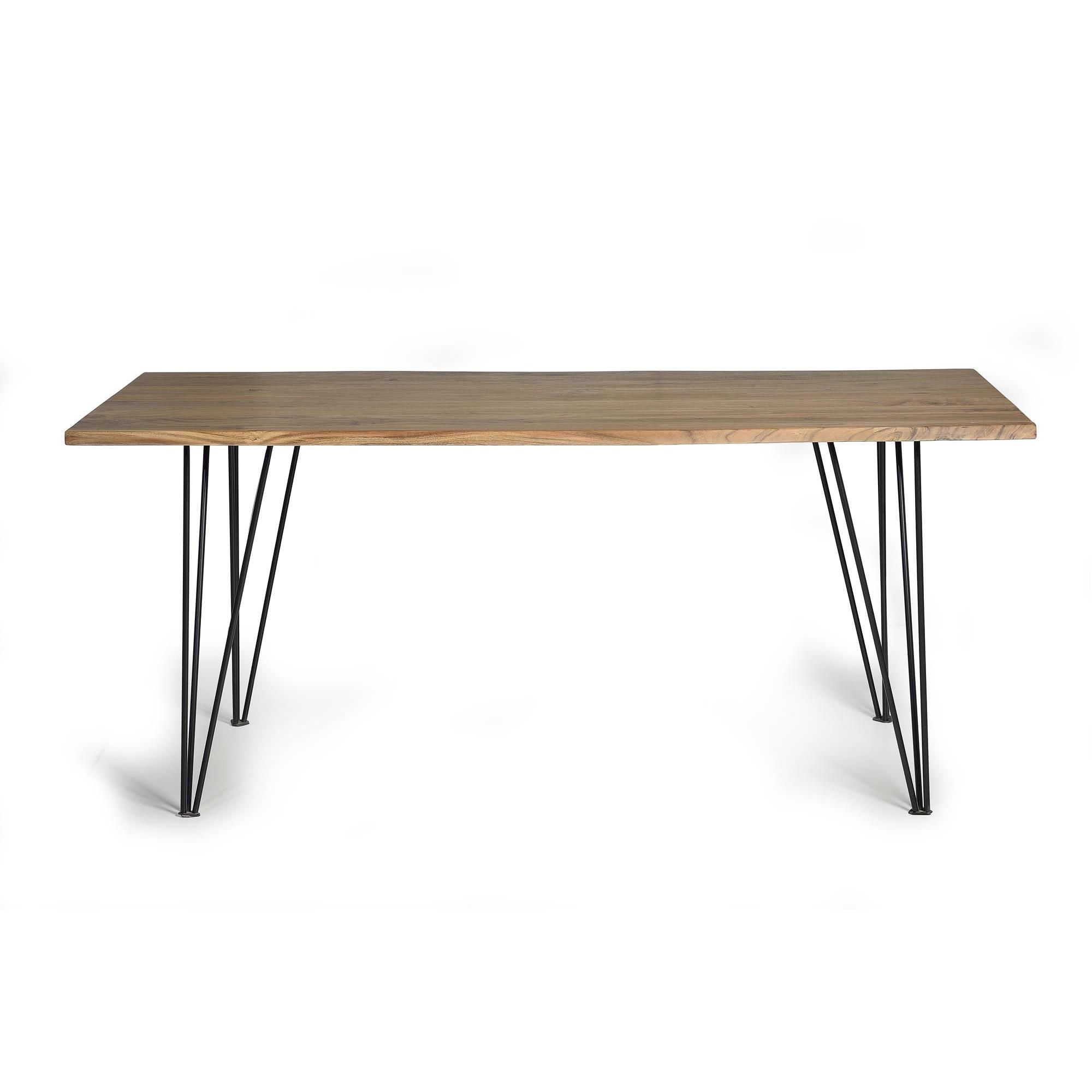 Mesa de comedor en madera acacia natural y patas de metal 10 plazas