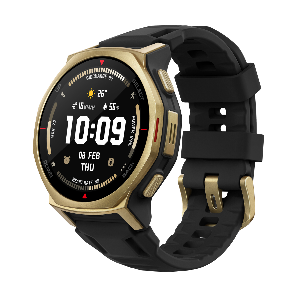 Amazfit T-Rex 3 Pro GPS 44mm Smartwatch Negro Dorado (Black Gold)