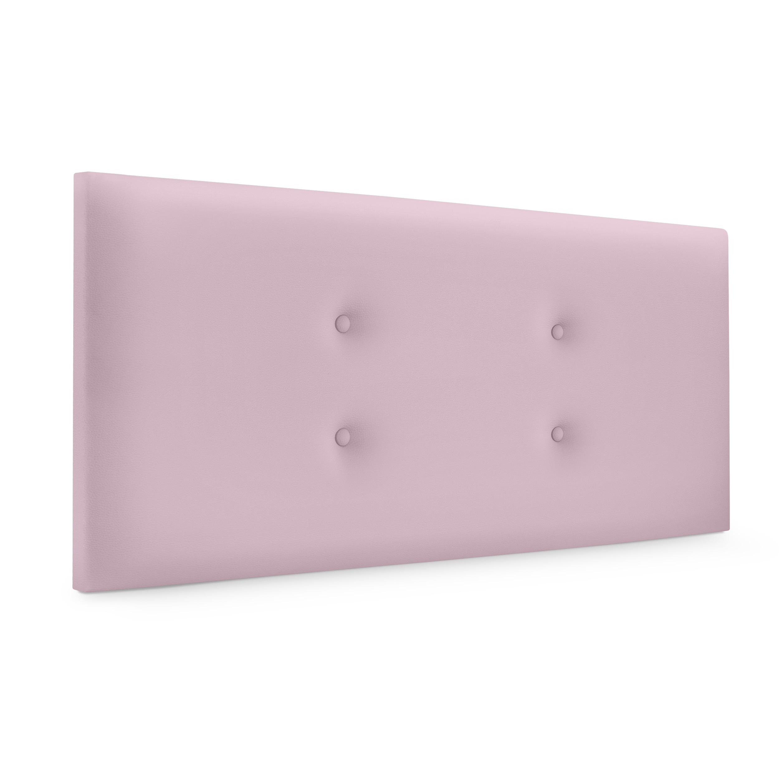 DHOME Cabecero de Polipiel o Tela Acualine con 2 Hileras de Botones Colores Cabezal Tapizado Cama Lujo (Rosa Polipiel)
