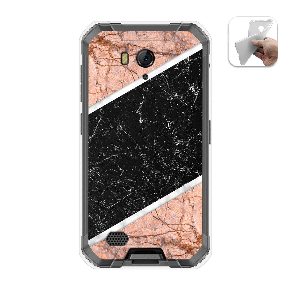 Tumundosmartphone Funda Gel Tpu para Ulefone Armor X6 diseño Mármol 07 Dibujos