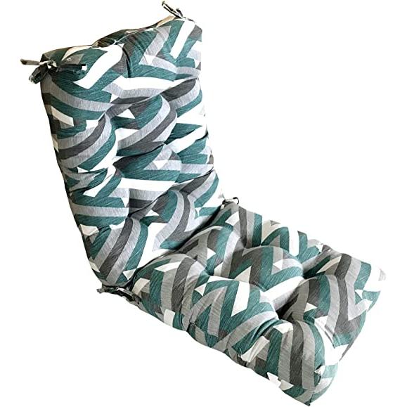 REINO MANSIDI - Cojín triangular para silla 110x50x10 cm de loneta reciclable con relleno de fibra de poliéster suave, 8 cuerdas de sujeción y fabricado en España