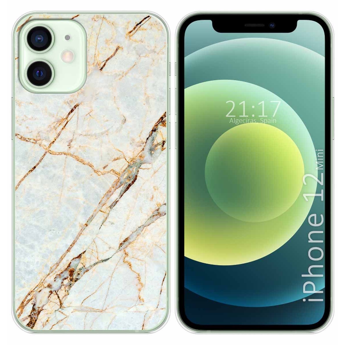 Tumundosmartphone Funda Gel Tpu para Iphone 12 Mini (5.4) diseño Mármol 13 Dibujos