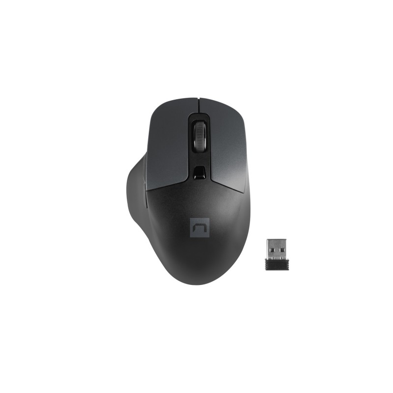 NATEC - BlackBird 2 ratón Oficina Ambidextro RF inalámbrico IR LED 1600 DPI NMY-1874
