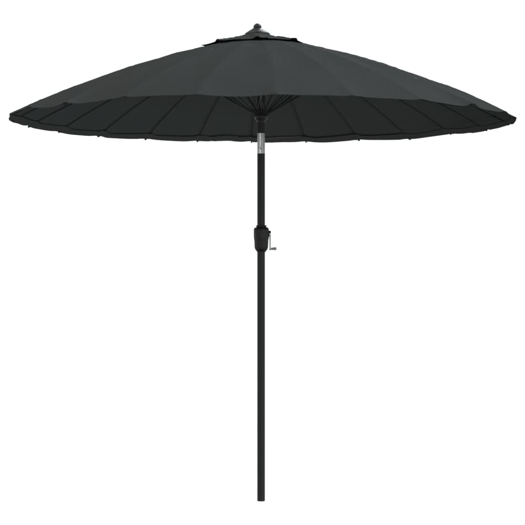 vidaXL Sombrilla de jardín con palo de aluminio gris antracita 270 cm