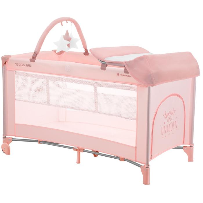 Cama de viagem 2 níveis Kikka Boo So Gifted PLUS Rosa