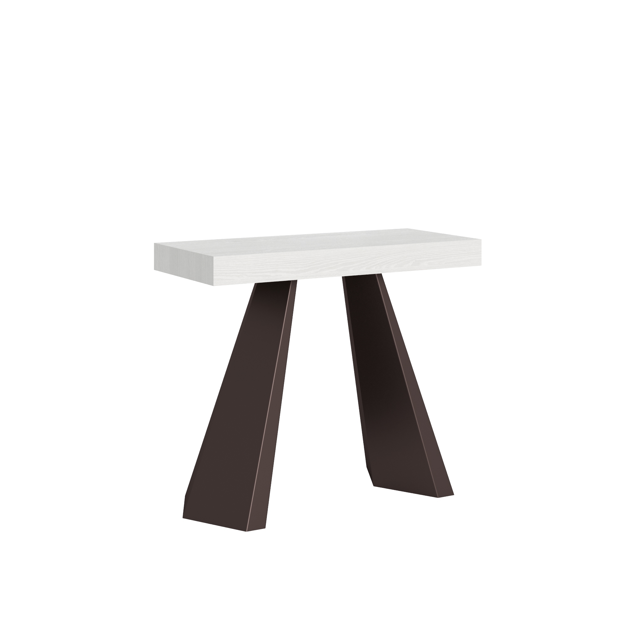 Consola extensible 90x40/196 cm Diamante Small Premium Estructura Oso Fresno Blanco - Itamoby